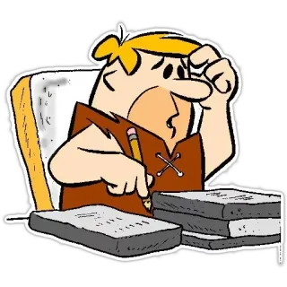 🤔 Fred Flintstone The Flintstones cartoon, flintstones, writing, fred, character telegram sticker