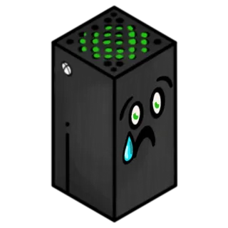 😢 Xbox, Konsole, traurig, Cartoon, digitale Kunst telegram sticker