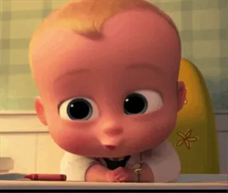 😁 Boss Baby The Boss Baby em bé, hoạt hình, nhân vật, dễ thương, ông chủ whatsapp sticker