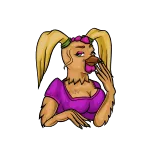 😏 gà, phụ nữ, hoạt hình, chim, nhân vật, hài hước telegram sticker