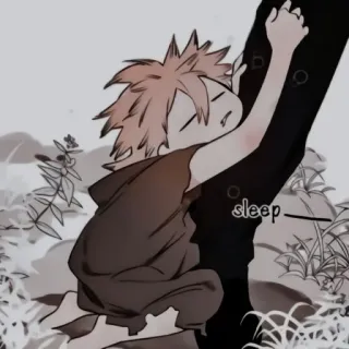 🥯 sleep sen, anime, dziecko, odpoczynek, słodki, kreskówka telegram sticker