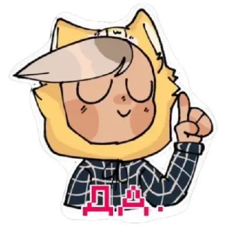 😁 Да! การ์ตูน, อนิเมะ, น่ารัก, นิ้ว whatsapp sticker