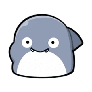 🖤 상어, 만화, 귀여운, 동물 telegram sticker