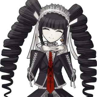😊 Celestia Ludenberg Danganronpa anime, manga, gothic, cute, smiling telegram sticker