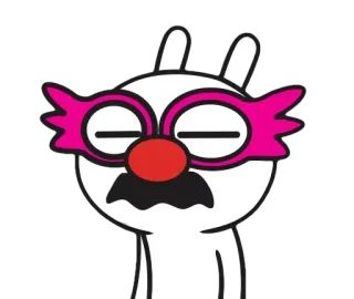 😎 kreskówka, królik, naklejka, ilustracja, zwierzę telegram sticker