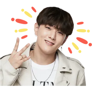 ✌ pria, orang, senyum, korea, penyanyi, asia, pose telegram sticker