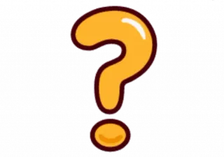 🥞 punto interrogativo, giallo, simbolo, punteggiatura whatsapp sticker