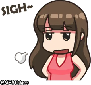 @MHStickers Ordinary Girl telegram stickers