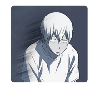 😞 アニメ, 悲しい, 少年, マンガ, モノクロ telegram sticker