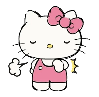 ⭐ Hello Kitty Hello Kitty, Cartone animato, Gatto, Rosa, Carino, Adesivo telegram sticker