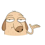 🤦♂️ dog, pet, animal, cartoon, shrugging, indifferent, unsure telegram sticker