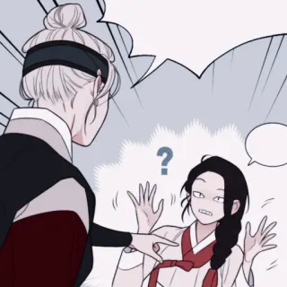 🎐 vraag, Koreaans, manhwa, webtoon, verrassing, personage, uitdrukking, verdacht whatsapp sticker