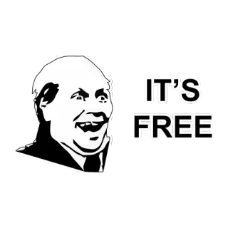 🆓 IT'S FREE Mème, Gratuit, Drôle, Internet, Humour telegram sticker
