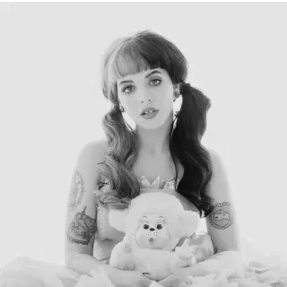 ▪️ Melanie Martinez melanie martinez, singer, crybaby, artist, portrait, two tone hair, dollcore telegram sticker