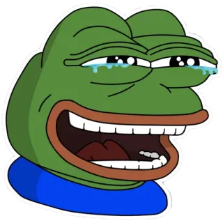 😂 Pepe the Frog Pepe, Frog, Meme, Internet Meme, Crying, Laughing whatsapp sticker