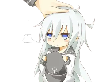 ❤️ アニメ, ちび, 女の子, 可愛い, 頭ポンポン telegram sticker