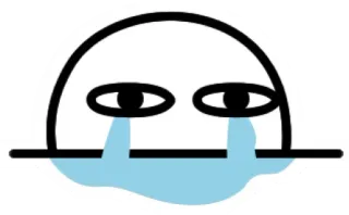 😭 piangere, triste, lacrime, emoji, faccia telegram sticker