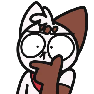 🤔 漫画, 猫, 考え中, 絵文字, ステッカー telegram sticker