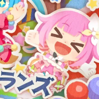 😄 ランズ anime, cartoon, sticker, cute, kawaii, pink hair whatsapp sticker