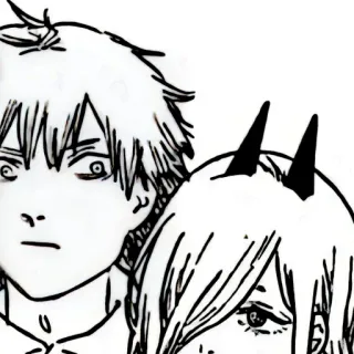 ⚙️ Denji Chainsaw Man Denji, Power, Chainsaw Man, Anime, Manga, Personnage, Démon, Cornes telegram sticker