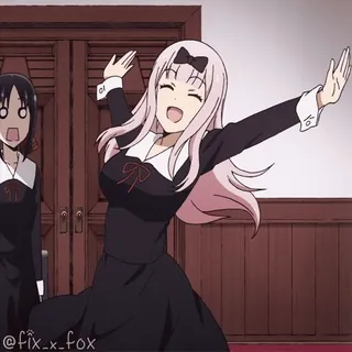😀 Chika Kaguya-sama: Love Is War @fix_x_fox animé, kaguya-sama, chika, danse, mignon, kawaii whatsapp sticker