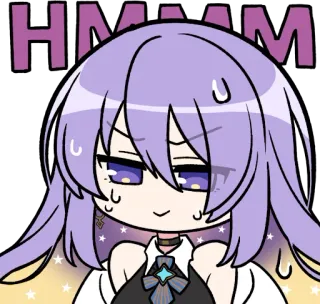 😨 HMMM Anime, Manga, Denken, Twijfel, Hmm telegram sticker