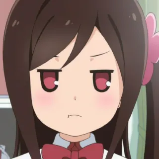 😒 anime, girl, cartoon, expression, cute, animation telegram sticker