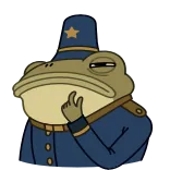 🤔 rã, dedo do meio, ofensivo, gesto, desenho animado, animal telegram sticker