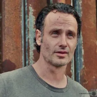 😏 Rick Grimes The Walking Dead Rick Grimes, The Walking Dead, zombie, post-apocalyptic, tv show telegram sticker