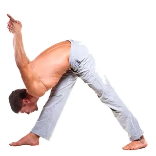 😌 yoga, man, fitness, middle finger, offensive telegram sticker