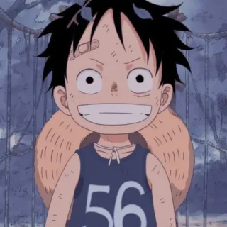 😄 Monkey D. Luffy One Piece 56 Anime, One Piece, Monkey D. Luffy, Luffy, Personnage de dessin animé, Sticker Anime telegram sticker