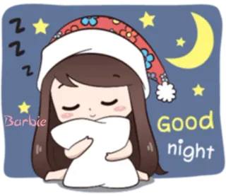 👋 Good night мультфильм, спящий, спокойной ночи, сонный, луна, звезды telegram sticker