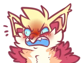 😡 angry, annoyed, cartoon, animal, cat, cute, expression, rage telegram sticker