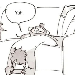🩹 Yah. dessin animé, bande dessinée, personnage, autocollant telegram sticker