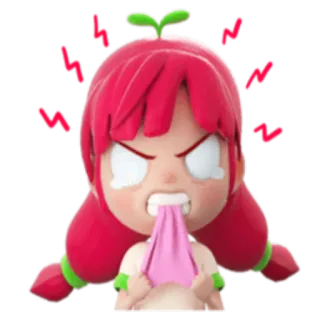 😤 irritado, chateado, desenho animado, personagem, animação telegram sticker