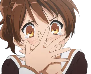 😮 动漫, 女孩, 哭泣, 伤心, 情绪化, 卡通 telegram sticker