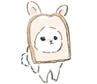🐁 cão, pão, coelho, fofo, animal, animal de estimação whatsapp sticker