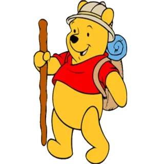 🎒 Winnie the Pooh Winnie the Pooh, Disney, cartoon, bear, adventure, character telegram sticker