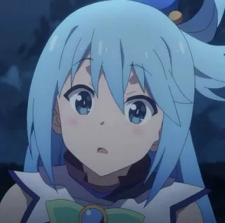 😲 Aqua Konosuba Anime, Personaggio, Aqua, Konosuba, Carino, Ragazza Anime telegram sticker