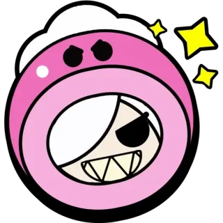 🎭 Colette Brawl Stars colette, brawl stars, cartoon, angry, game telegram sticker