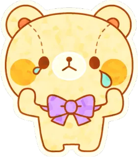 😭 beruang, kartun, imut, stiker, hewan, kawaii telegram sticker