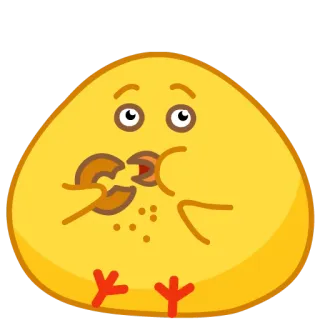🍪 animal, cute, yellow, bird, cartoon, animation telegram sticker