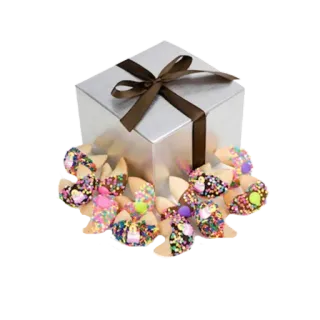 😳 Glückskekse, Streusel, Dessert, Süßigkeiten, Geschenkbox, Leckereien telegram sticker