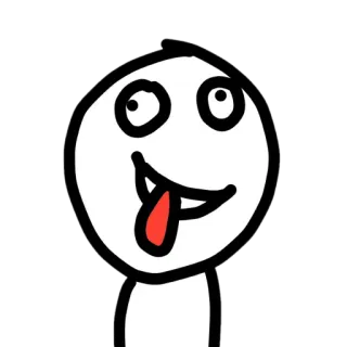🤪 Meme, Divertido, Derp, Cara, Troll, Internet telegram sticker