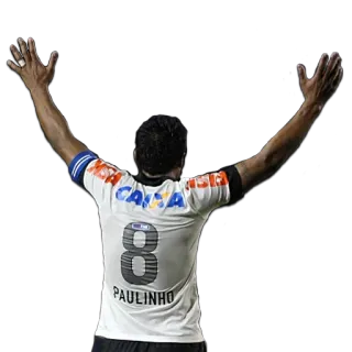 👏 Paulinho PAULINHO fútbol, jugador, deporte, atleta, número 8 whatsapp sticker