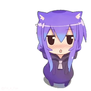 🐱 Konata Izumi Lucky Star telegram sticker