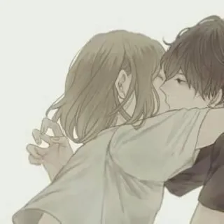 💕 besos, romance, pareja, amor, cariño, anime, manga telegram sticker