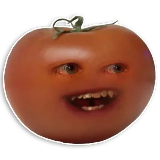 😱 Annoying Orange Cartone animato, Frutta, Pomodoro, Divertente, Personaggio telegram sticker