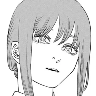 😏 Makima Chainsaw Man anime, manga, chainsaw man, makima, character, illustration telegram sticker