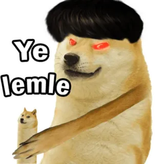 😝 Ye lemle doge, perro, meme, gracioso, mascota, animal telegram sticker